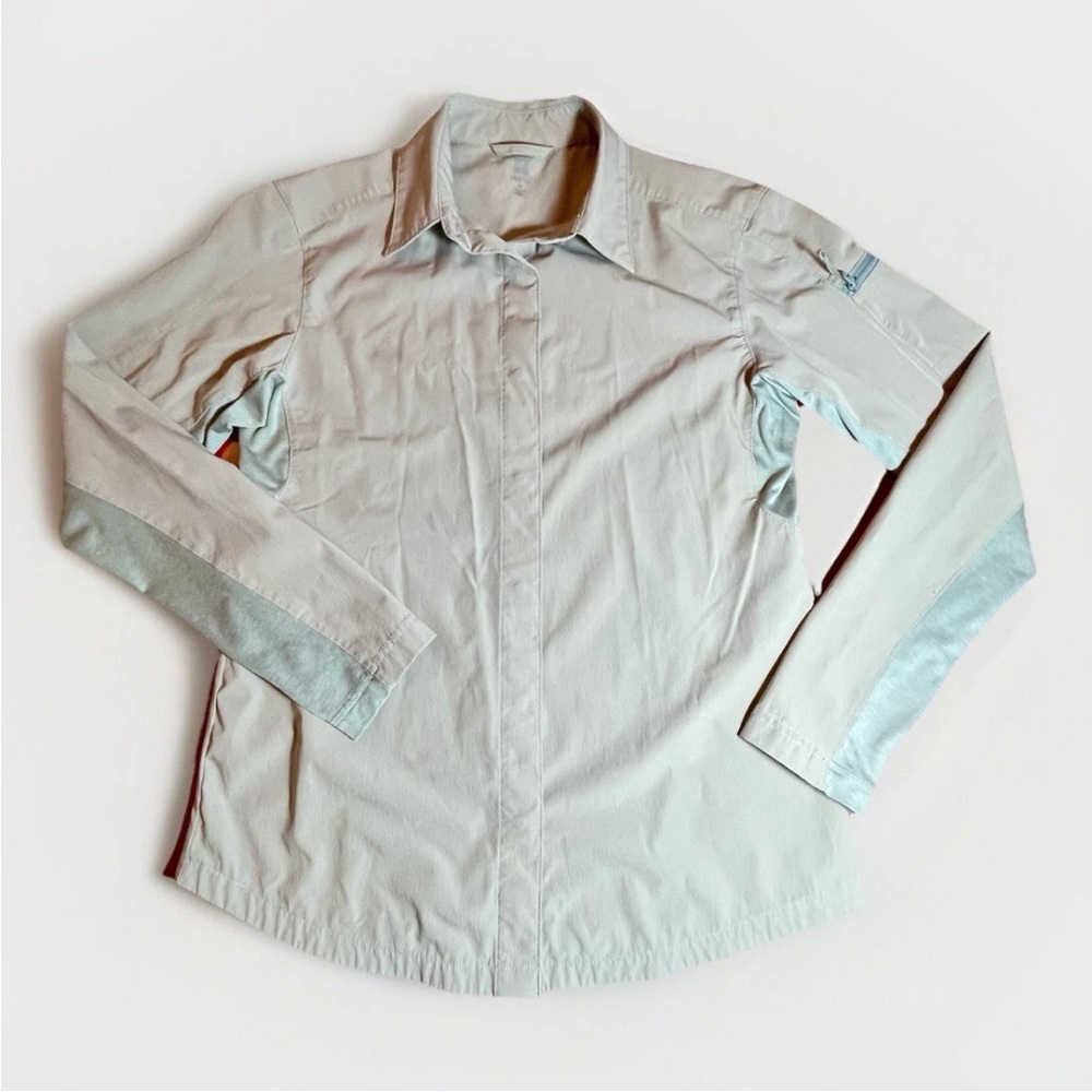 Vertx Tactical Shirt Women’s Medium Gray Snap Front Arm Pocket Outdoor utility
